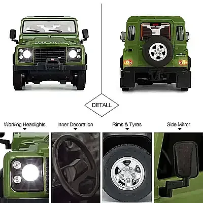 Sunman Land Rover Defender Uzaktan Kumandalı Işıklı Araba 1:14 - 5