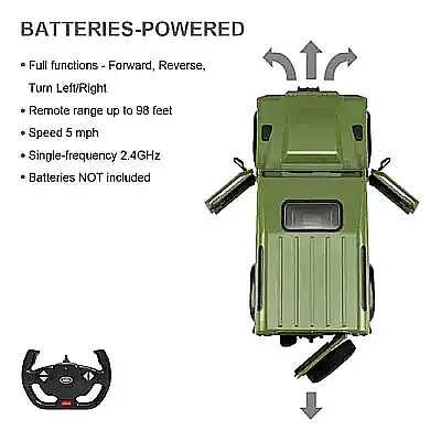Sunman Land Rover Defender Uzaktan Kumandalı Işıklı Araba 1:14 - 12