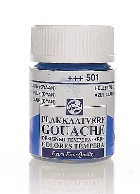 Talens 65012 Guaj Boya 16 ml Light Blue Cyan Açık Camgöbeği - Talens