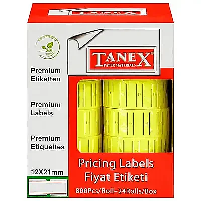 Tanex Fiyat Etiketi Florasan Sarı - Tanex