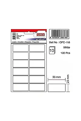 Tanex Ofc 118 Etiket 23x50 mm - 2