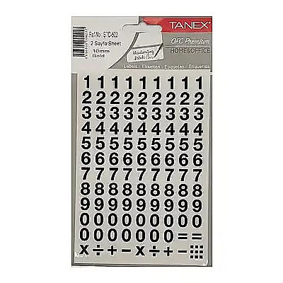Tanex Stc 502 Rakam Etiketi 10 mm Bold 2 Li - 1