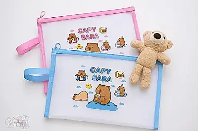 Taros Capy Bara Desenli Saplı File Dosya A4 - Taros