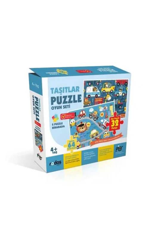 Taşıtlar Puzzle Oyun Seti 2 - Piar Kids