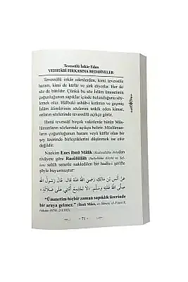 Tevessülü İnkar Eden Vehhabi Fırkasına Reddiyeler - 4