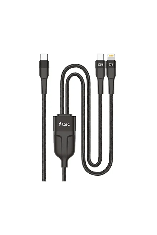 Ttec AlumiCable Duo Şarj Kablosu USB-C USB-C Lightning 150 cm 100 W 2DK56S - 2