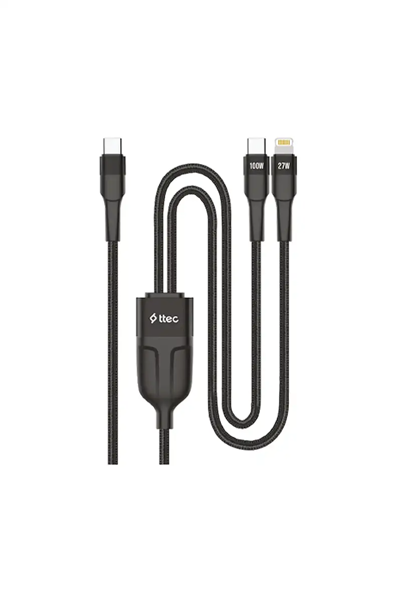 Ttec AlumiCable Duo Şarj Kablosu USB-C USB-C Lightning 150 cm 100 W 2DK56S - 2