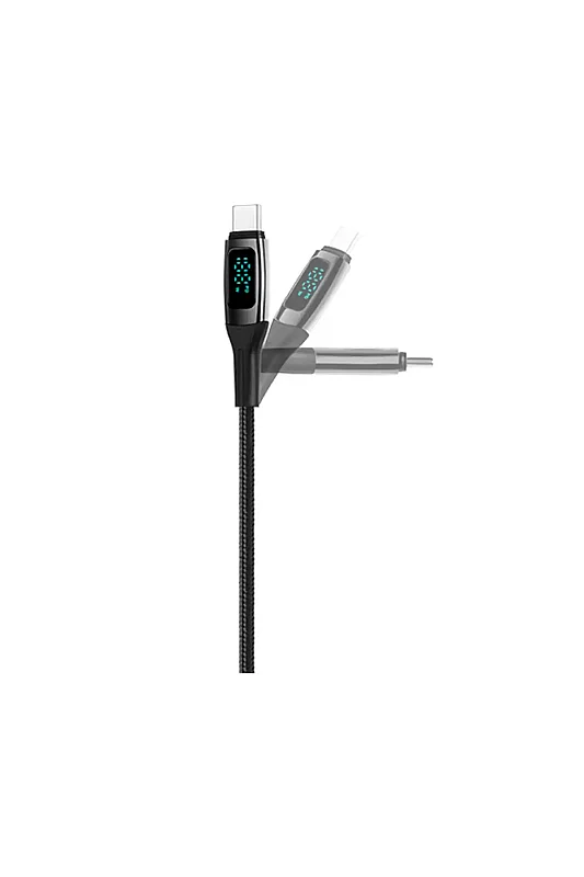 Ttec AlumiCable LCD Şarj Kablosu USB-C USB-C 150 cm 100 W Siyah 2DK57S - 2