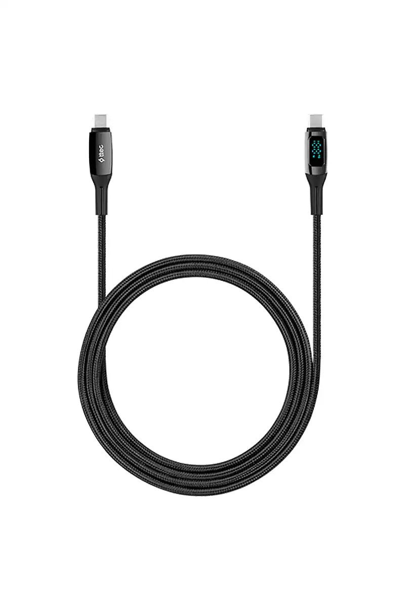 Ttec AlumiCable LCD Şarj Kablosu USB-C USB-C 150 cm 100 W Siyah 2DK57S - 3