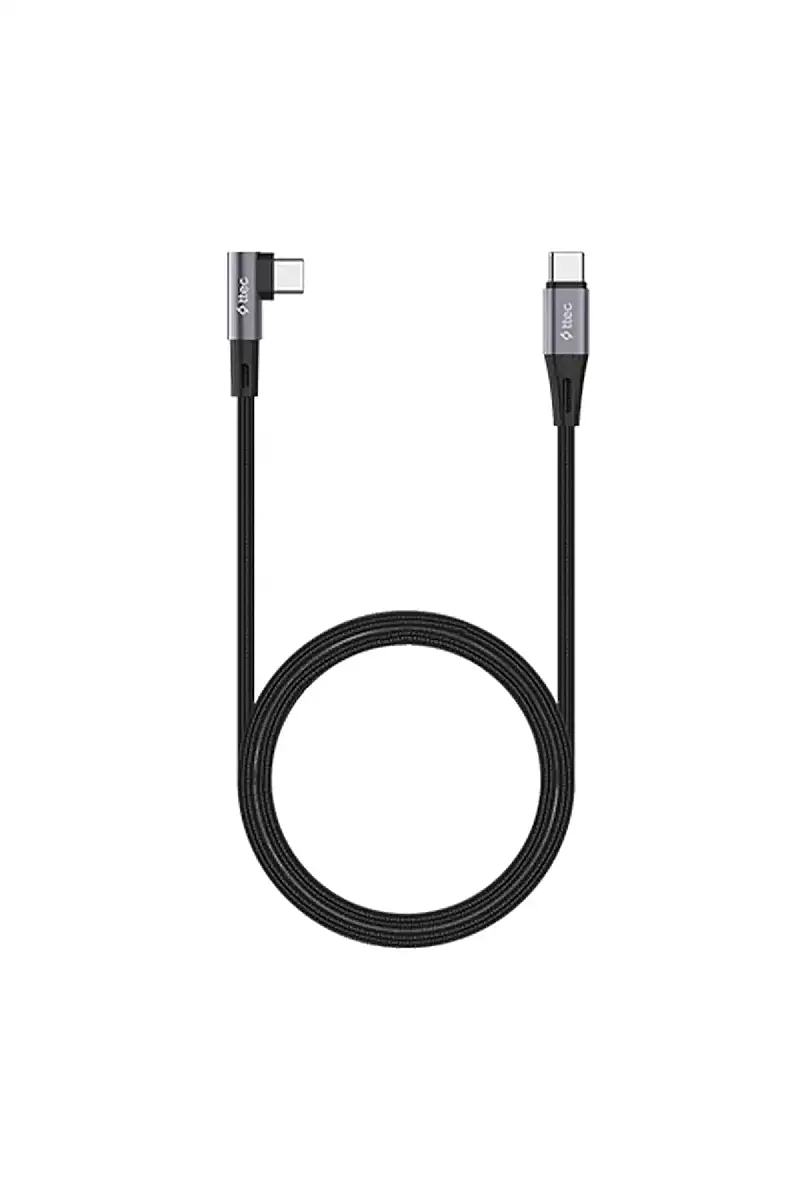 Ttec AlumiCable Şarj Kablosu USB-C USB-C 150 cm 60 W 90 Derece L Tip Siyah 2DK63S - 2