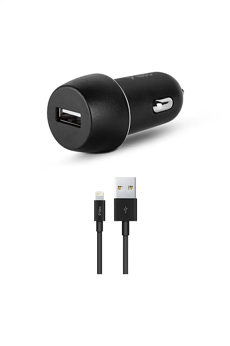 Ttec SmartCharger Araç Şarj Aleti 2.1 A Lightning Kablolu Siyah 2CKS20LS - 1