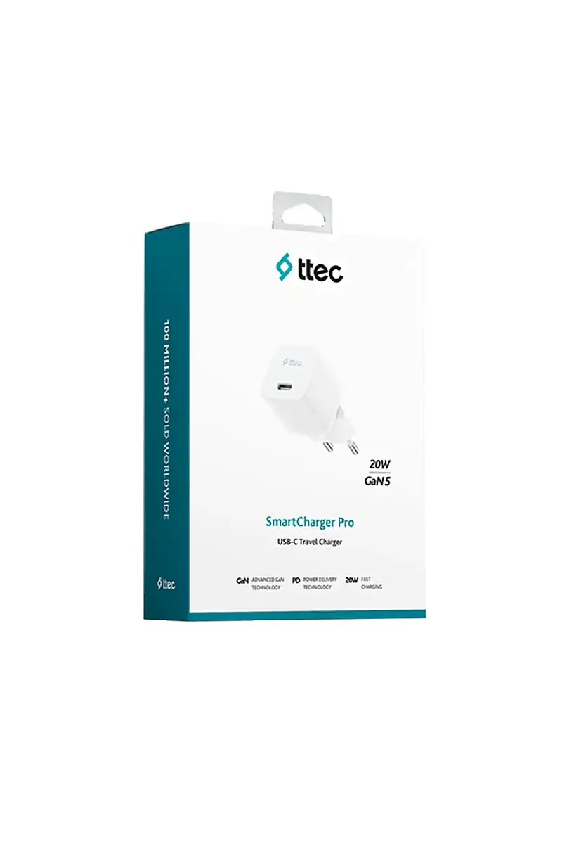 Ttec SmartCharger GAN Seyahat Şarj Aleti PD 20 W Beyaz 2SCG20B - 1