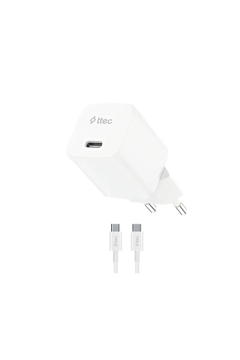 Ttec SmartCharger GAN Seyahat Şarj Aleti PD 20 W USB-C USB-C Kablolu 60 W Beyaz 2SCG20CB - 2