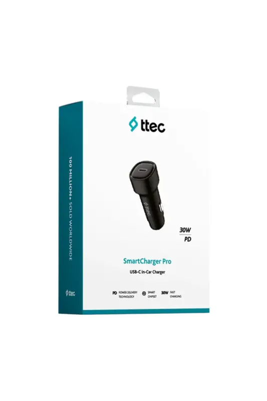 Ttec SmartCharger PD 30 W Araç Hızlı Şarj Aleti Siyah 2CKP01S - Ttec