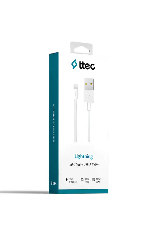 Ttec USB-A Lightning Şarj Kablosu Beyaz 2DK7508B - Ttec