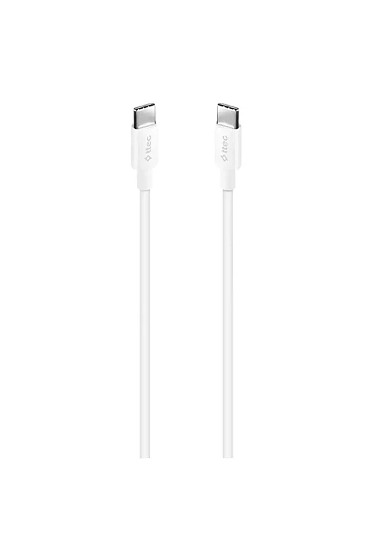 Ttec USB-C USB-C Hızlı Şarj Data Kablosu 120 cm 60 W PD QC Beyaz 2DK36B - 3