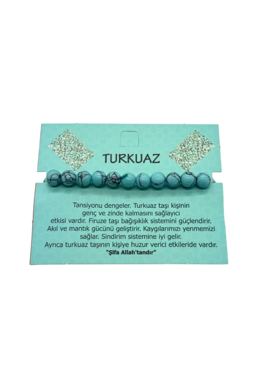 Turkuaz Doğal Taş Bileklik - 1