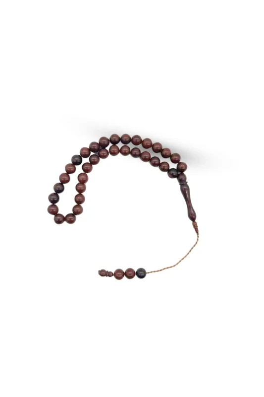 Uçlu Küre Kesim 33 Lük Kınalı Kuka Tesbih 8 mm - Ahıska Çarşı