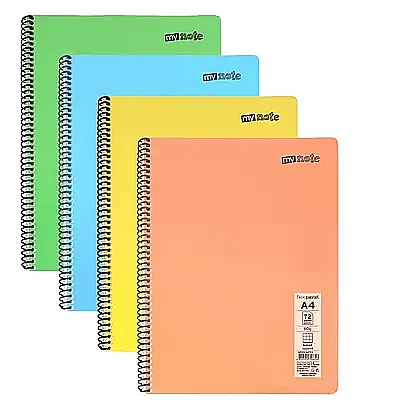 Umur Mynote Kareli Defter 72 Yp A4 Flex Pastel Kapak Spiralli - Umur