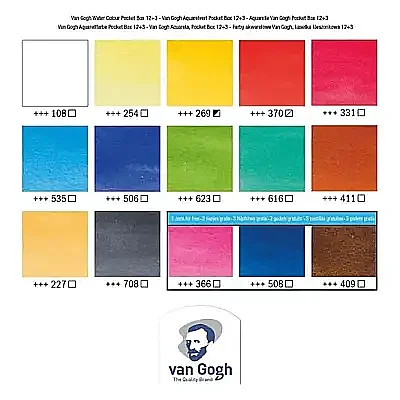 Van Gogh Sulu Boya 12 + 3 Renk Set - 4