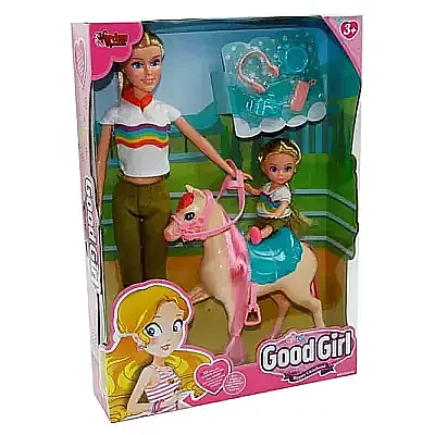 Vardem Kutulu 29 cm Atlı Kızı Ve Anne Bebek - Vardem