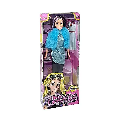 Vardem Kutulu 29 cm Parlak Drape Elbiseli Bebek - Vardem