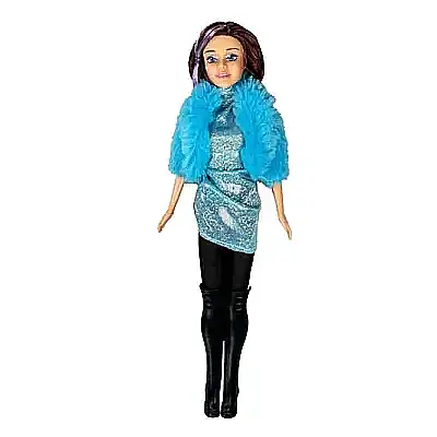 Vardem Kutulu 29 cm Parlak Drape Elbiseli Bebek - 2