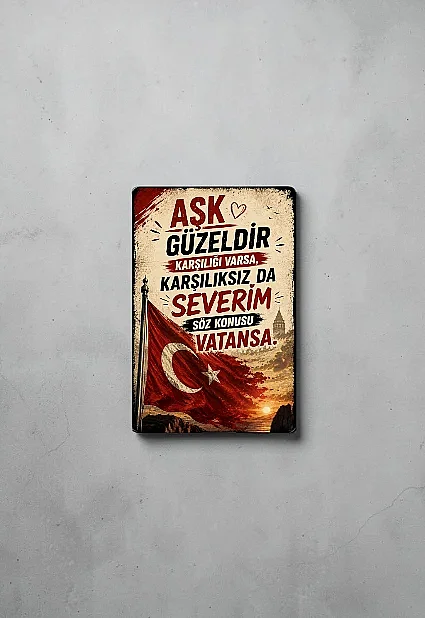 Vatan Sevgisi MiniDekor Magnet Ayaklı 9×13,5 cm - 2