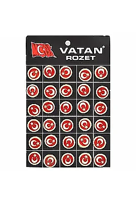 Vatan Türk Bayraklı Dipli Rozet - 2