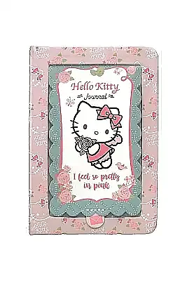 Victorias Journals Hello Kitty Aynalı Sert Kpk Günlük A6 192 Yp Pembe - Victorias Journals