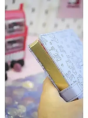 Victorias Journals Hush Hush Hello Kitty Deri Kalemlik + Kalp Kilitli Çizgili 160 Yp 13x18 Cm Kutulu - 8
