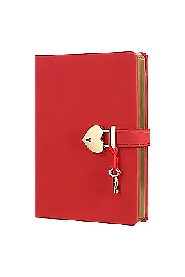 Victorias Journals Hush Hush Kırmızı Kalp Kilitli Çizgili 160 Yp 13x18 Cm - Victorias Journals