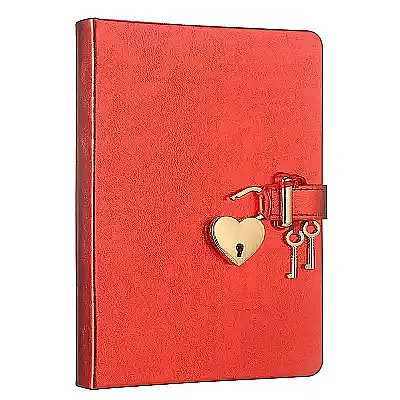 Victorias Journals Hush Hush Kırmızı Kalp Kilitli Özel 160 Yp 13x18 Cm - Victorias Journals