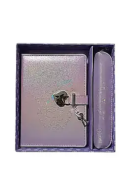 Victorias Journals Hush Hush Kuromi Deri Kalemlik Kalp Kilitli Çizgili 160 Yp 13x18 Cm Kutulu - 1