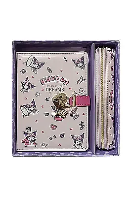 Victorias Journals Hush Hush Kuromi Deri Kalemlik Kalp Kilitli Çizgili 160 Yp 13x18 Cm Kutulu - Victorias Journals