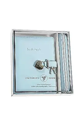 Victorias Journals Hush Hush Mavi Kalp Kilitli Özel 160 Yp 13x18 Cm + Kalemlik - 1
