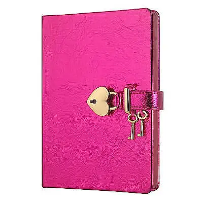 Victorias Journals Hush Hush Metalik Koyu Platinium Kalp Kilitli Çizgili 160 Yp 13x18 Cm Kutulu - 1