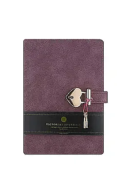 Victorias Journals Hush Hush Mor Kalp Kilitli Çizgili 160 Yp 13x18 Cm - Victorias Journals