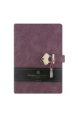 Victorias Journals Hush Hush Mor Kalp Kilitli Çizgili 160 Yp 13x18 Cm - 1