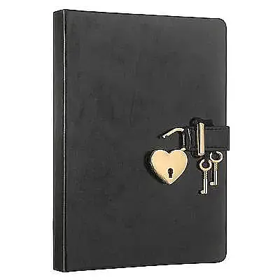 Victorias Journals Hush Hush Siyah Kalp Kilitli Özel 160 Yp 13x18 Cm - 1