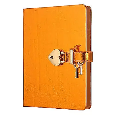 Victorias Journals Hush Hush Turuncu Kalp Kilitli Özel 160 Yp 13x18 Cm - Victorias Journals