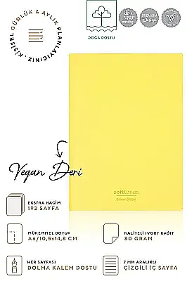 Victorias Journals Softtones Sarı Not Defteri A6 - 4