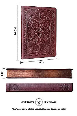 Victorias Journals Vintage Old Book Defter Çizgili 14x20 cm 160 Yp Kahverengi - Victorias Journals