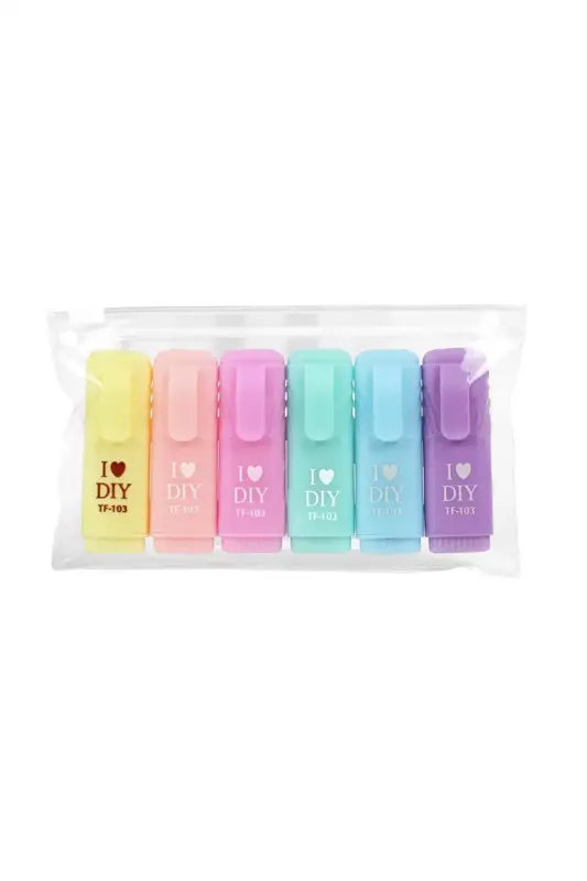 Vtk Fosforlu Kalem Mini 6Lı Set - Vtk