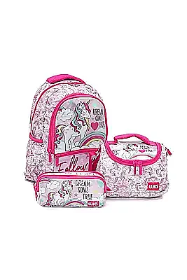 Wia Unicorn Kız Çocuk Çanta Seti Pembe - Brk