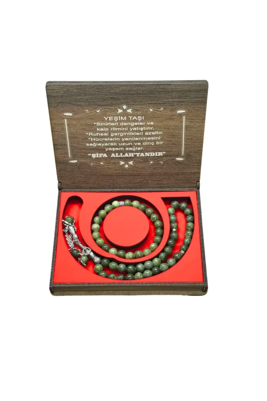 Yeşim Taşı 33 Lük Tesbih & Bileklik Set - 1
