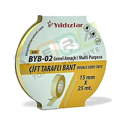 Yıldızlar Çift Taraflı Bant 15 mm x 25 m - 2