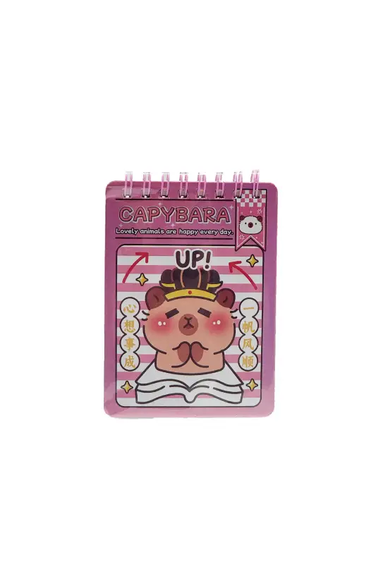 Zizu Capybara Not Defteri Çizgili A6 - Zizu