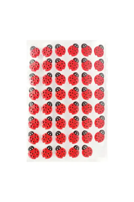 Zizu Uğur Böceği Kabartmalı Sticker A4 - Zizu